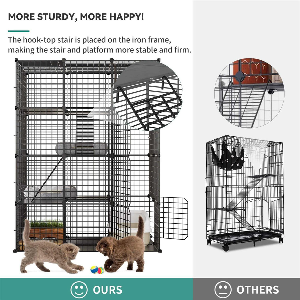 4 Tier Cat Hammock Cat Enclosure K69403