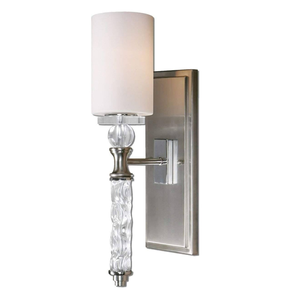 1 Light Carved Glass Sconce P158779
