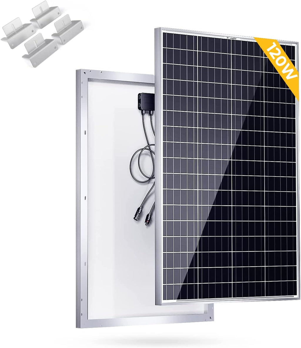 120 Watts Monocrystalline Solar Panel with Mounting Z Brackets N27375