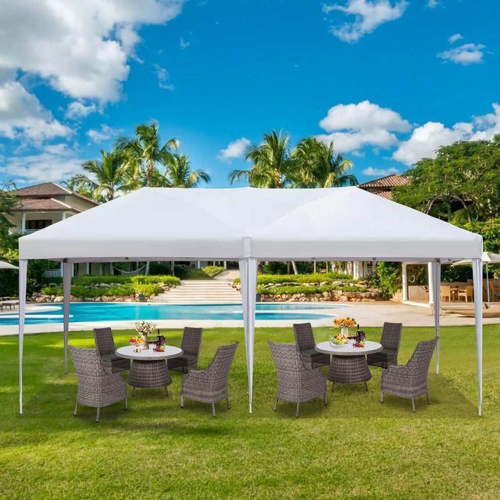 10 x 20 White Canopy Tent with Sidewalls V92086