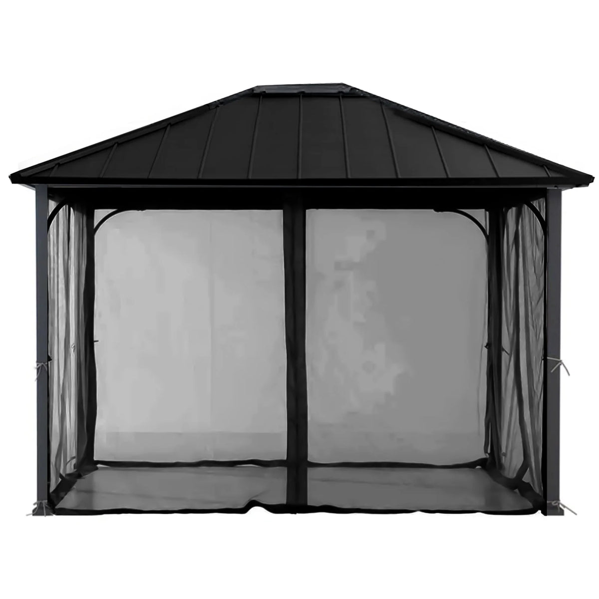 11 x 13 Foot Screened Gazebo Canopy Pergola Tent N684075