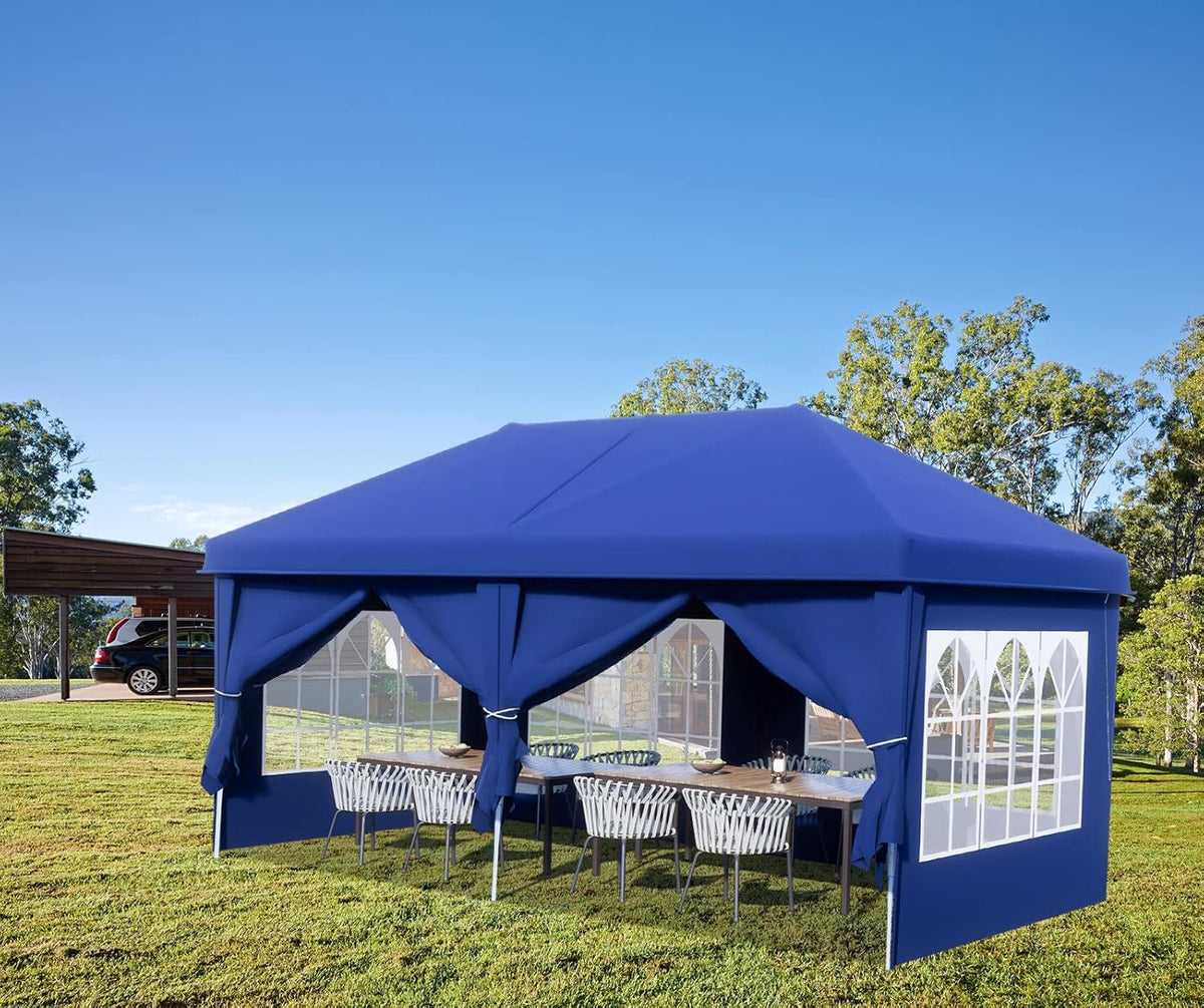 10 x 20 White Canopy Tent with Sidewalls V92086