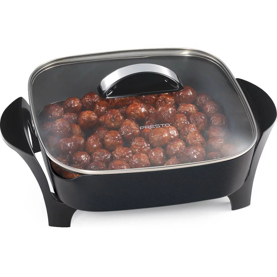 12" Electric Skillet with Glass Cover D346