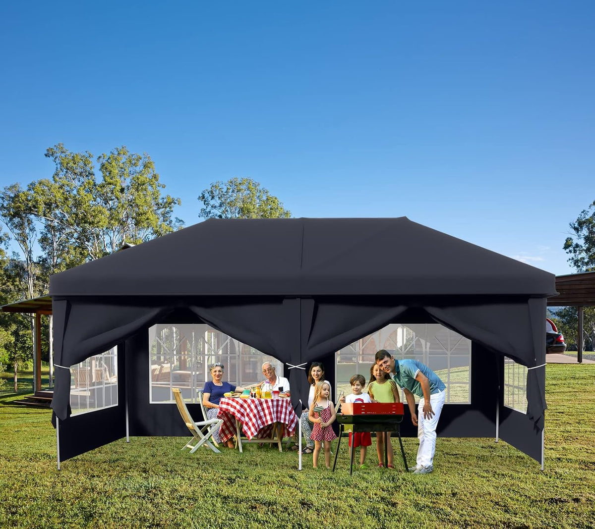 10 x 20 White Canopy Tent with Sidewalls V92086