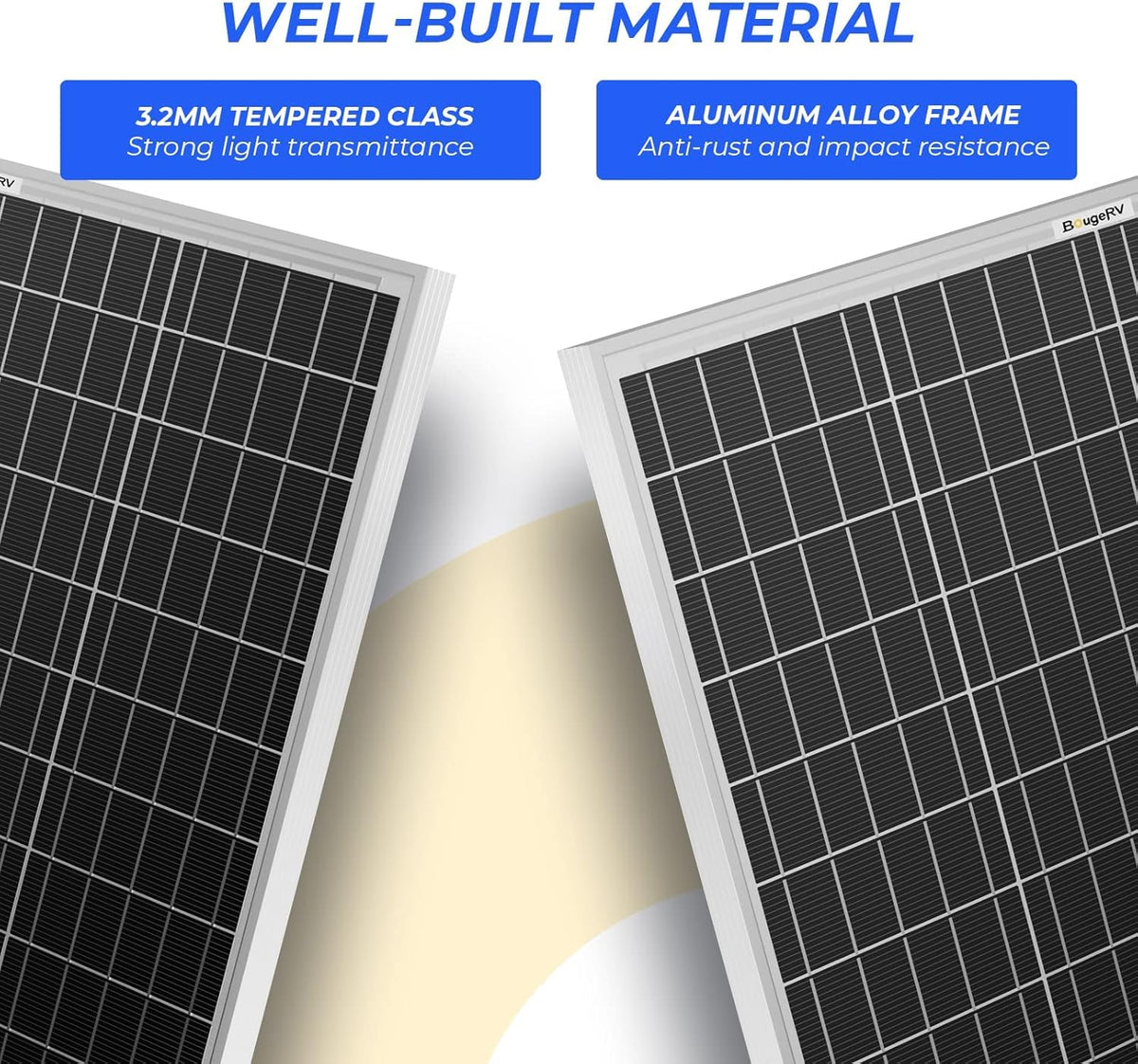 120 Watts Monocrystalline Solar Panel with Mounting Z Brackets N27375