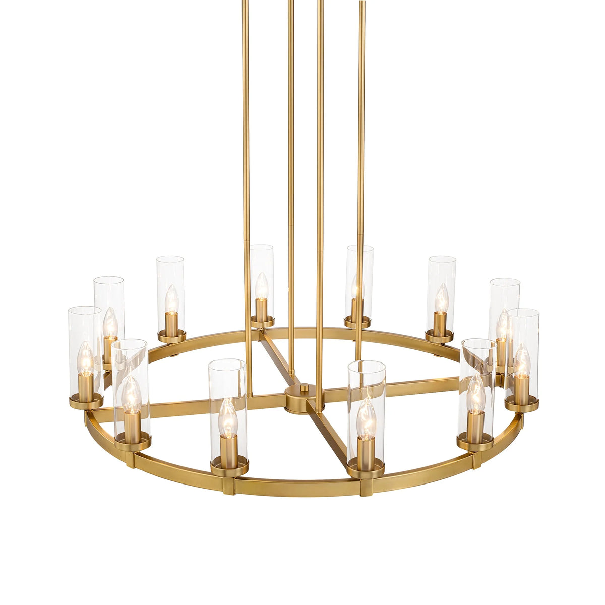 12-Light Dimmable Industrial Chandelier S9215