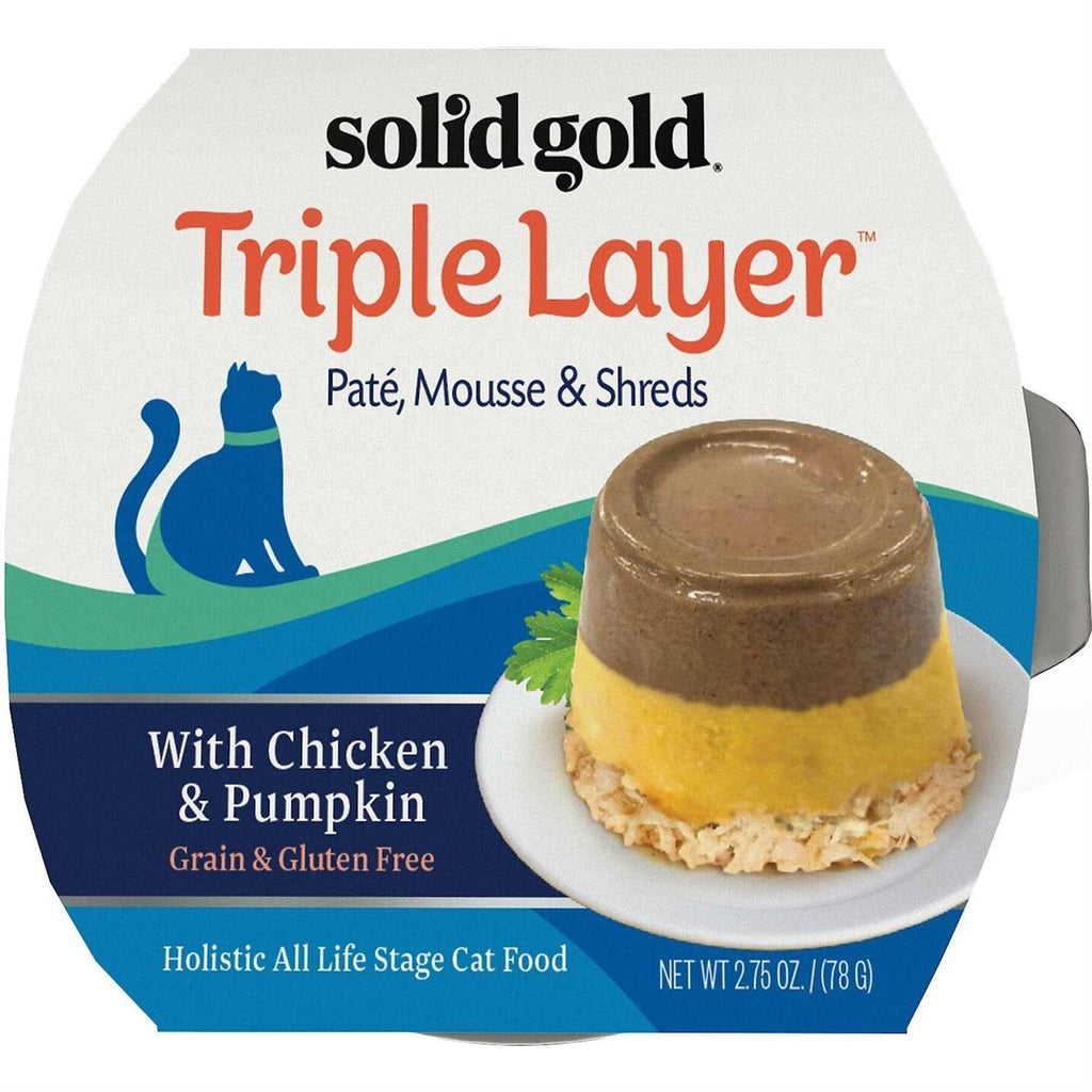 Solid Gold Triple Layer Pate Mousse & Shreds Pumpkin Cat Food J133
