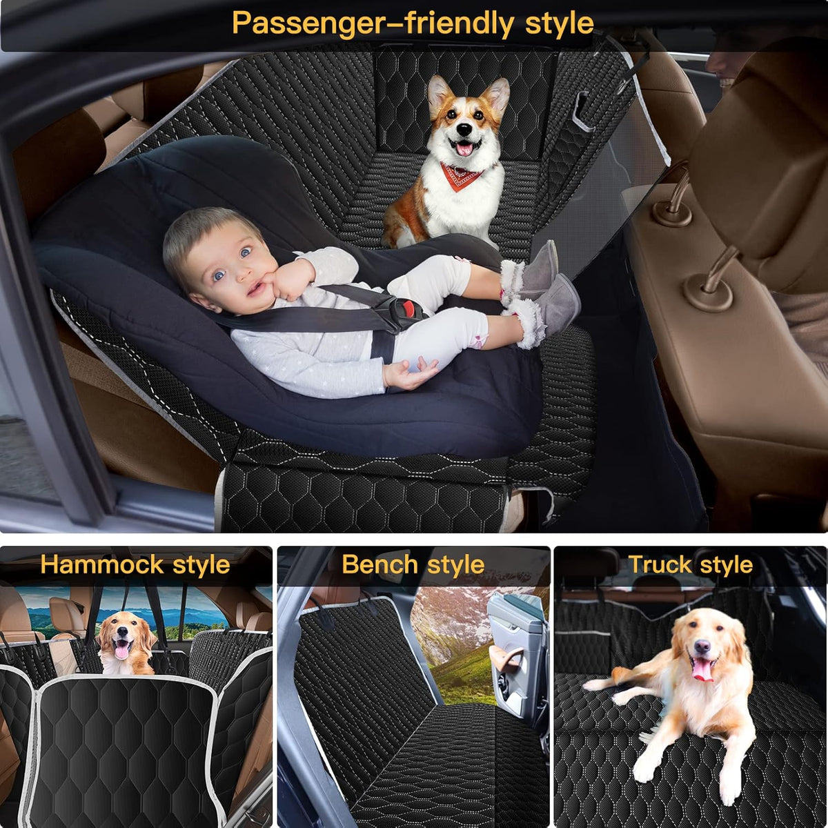 100% Waterproof Nonslip Dog Car Seat Cover X96881