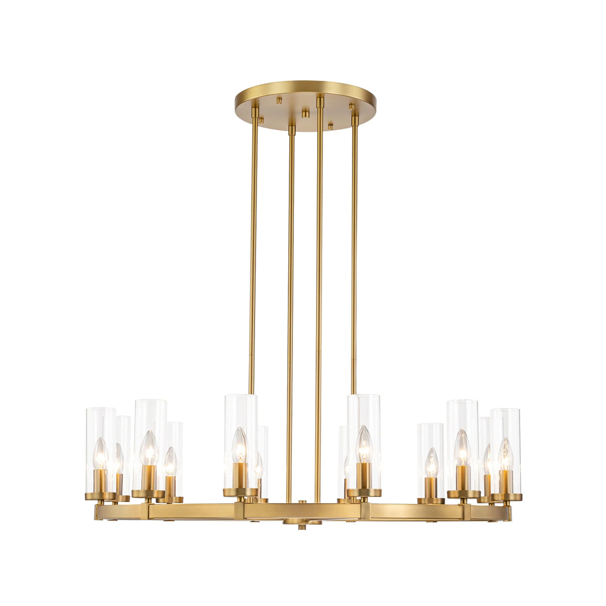 12-Light Dimmable Industrial Chandelier S9215