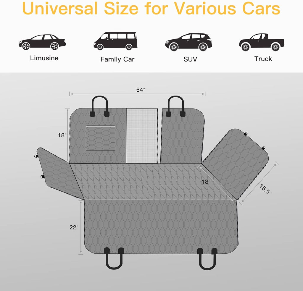 100% Waterproof Nonslip Dog Car Seat Cover X96881
