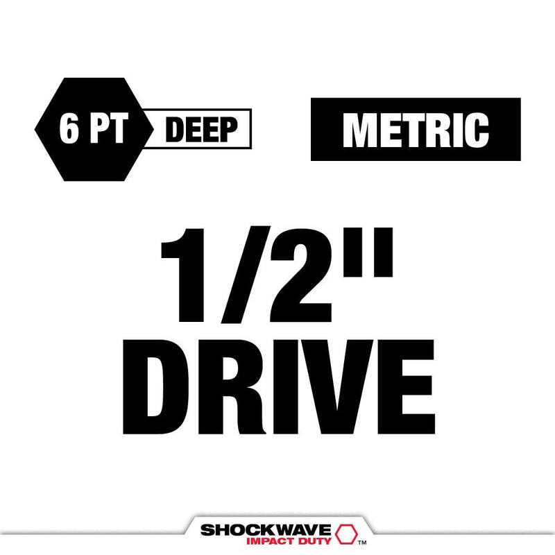 1/2 in. Drive Metric Deep Well Impact Socket Set (3-Piece) D1597
