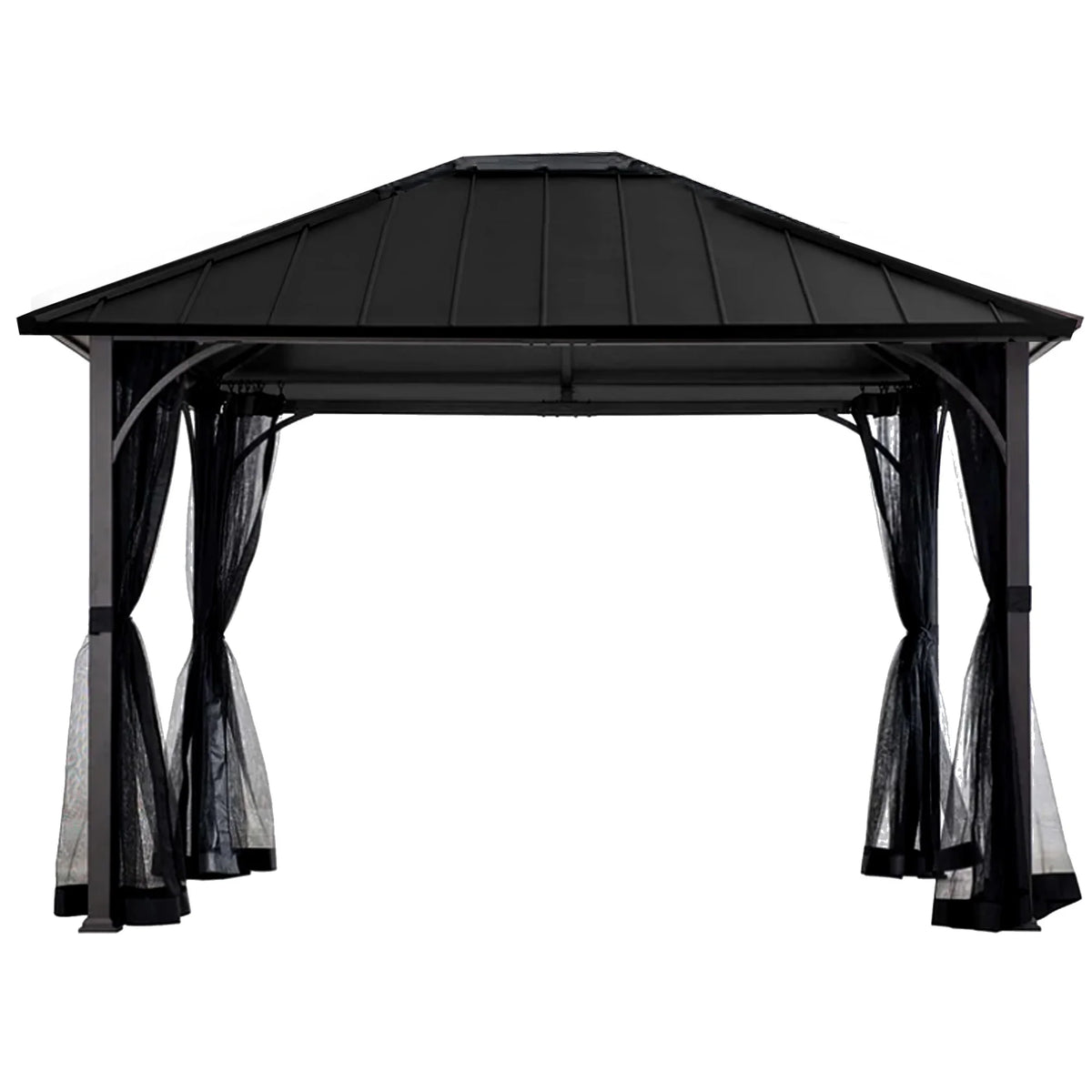 11 x 13 Foot Screened Gazebo Canopy Pergola Tent N684075