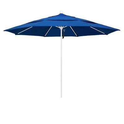 11' Market Umbrella Pacific Blue Matted White Q926