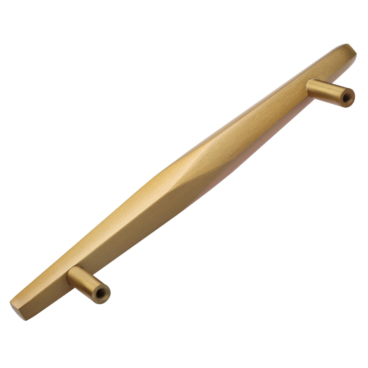 10-Pack 5-Inch Solid Faceted Bar Pull Satin Gold R131